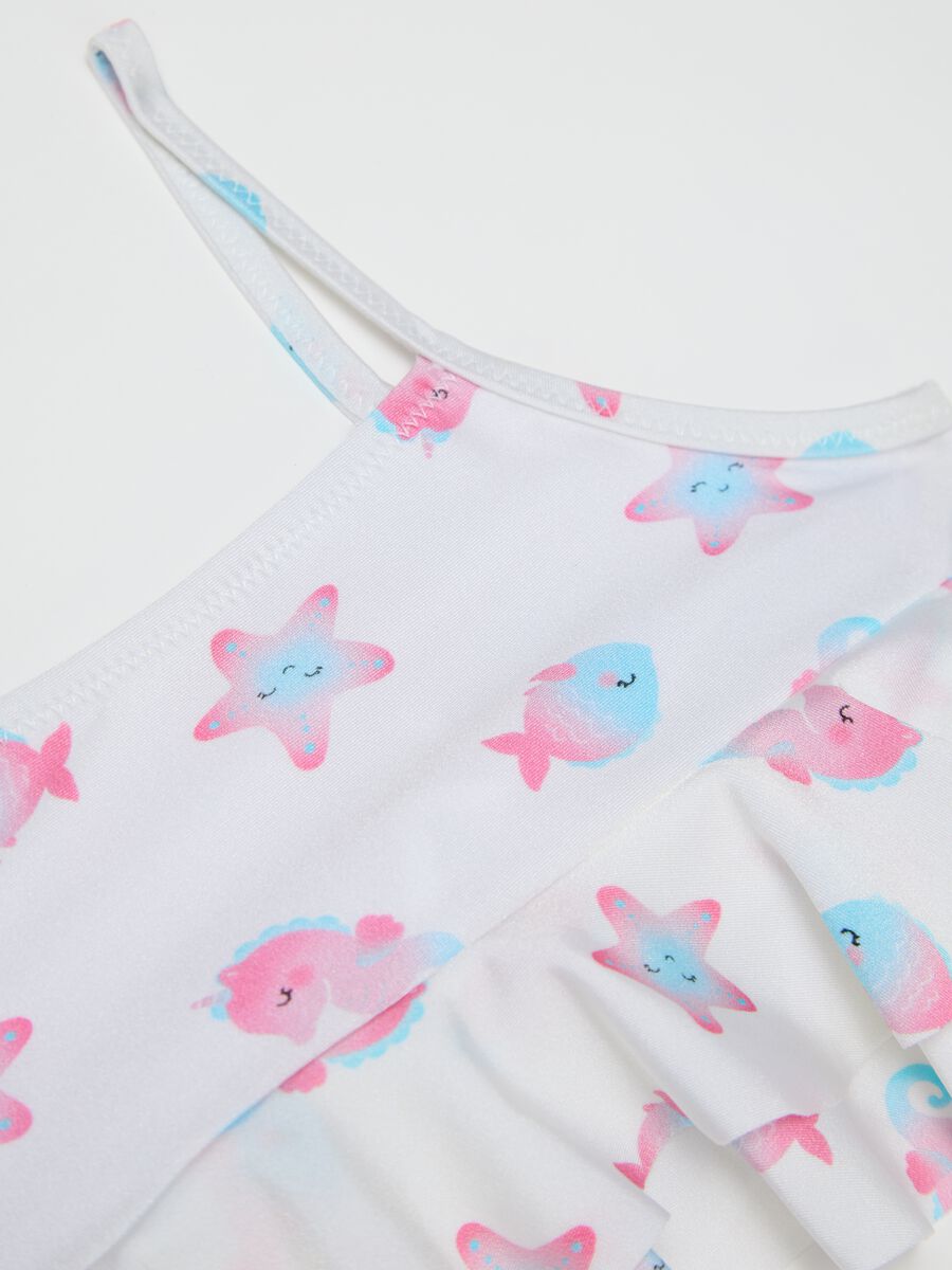 Girls’ bikini in multicoloured stretch fabric with print_3