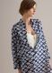 Blue pure cotton kaftan with floral print_0