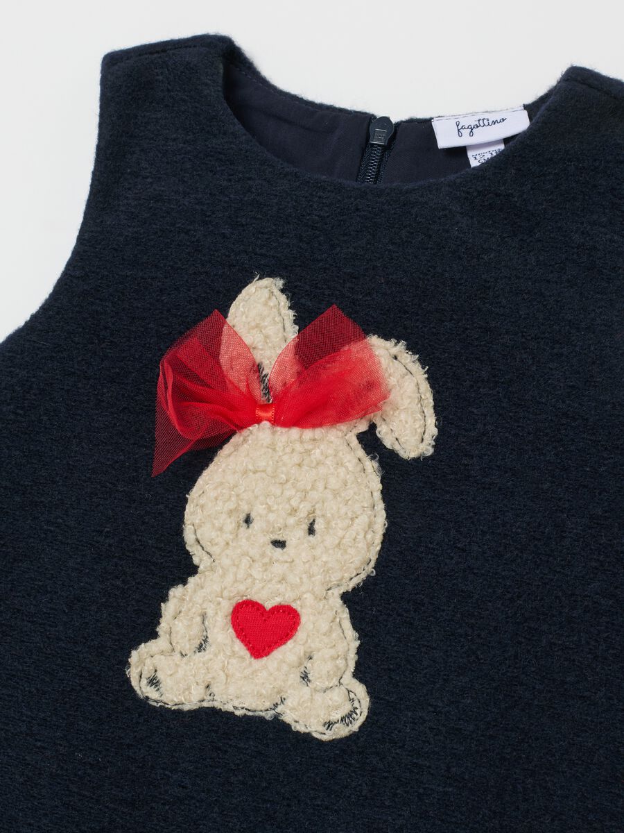 Abito nero senza maniche da bimba con ricamo_2