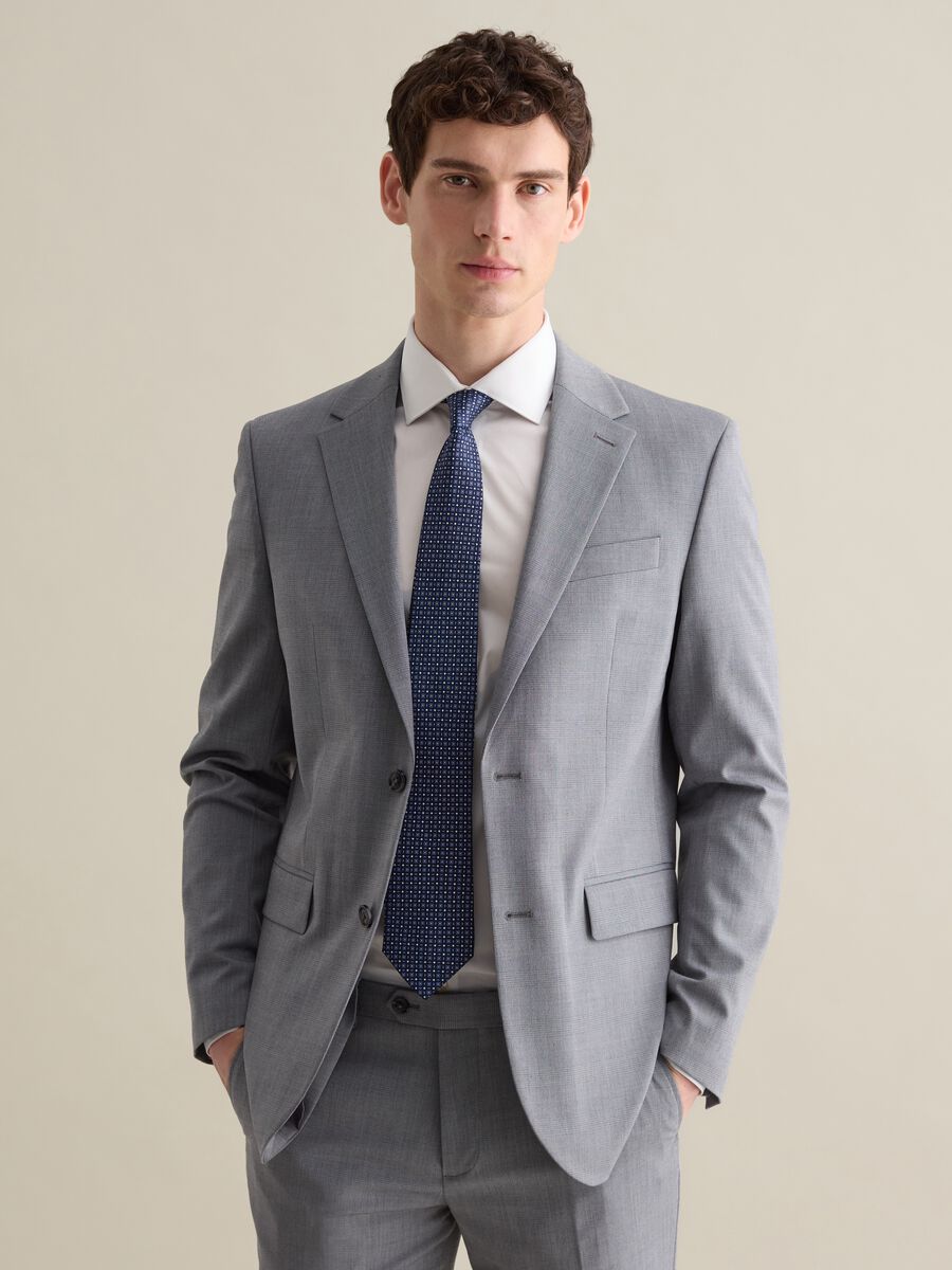 Regular-fit single-breasted blazer in Prince of Wales_0