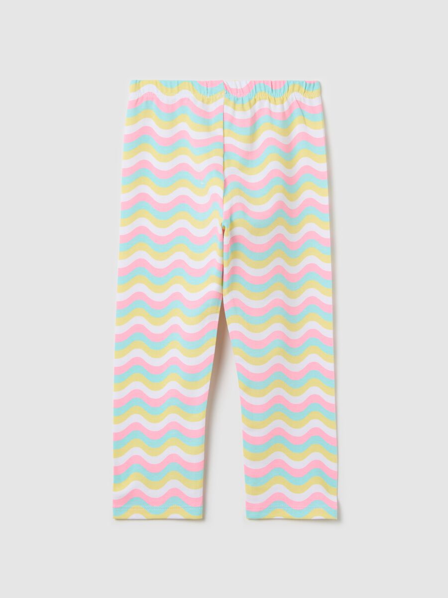 Three-quarter leggings in stretch cotton_1