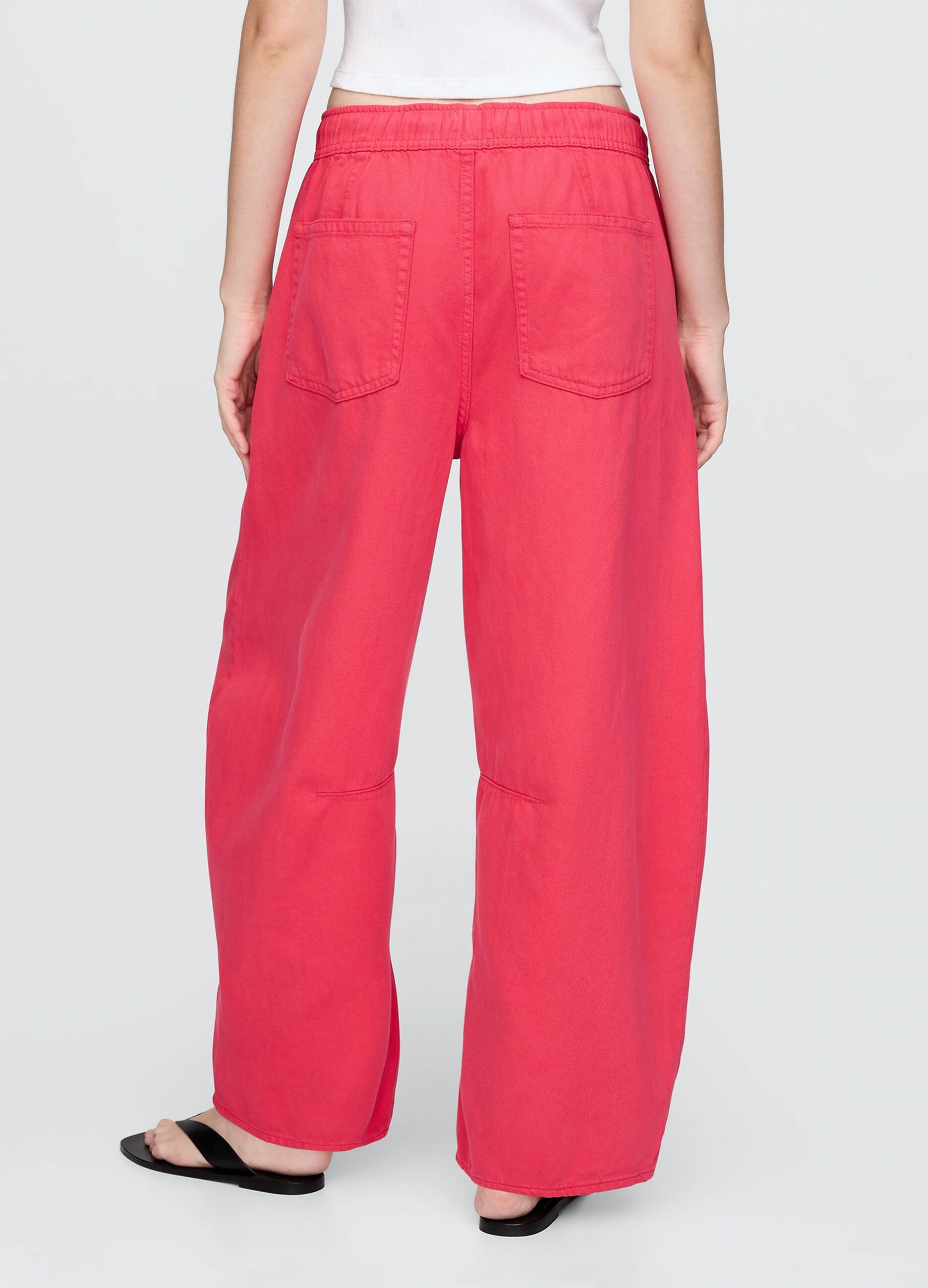Pink Lyocell and cotton trousers