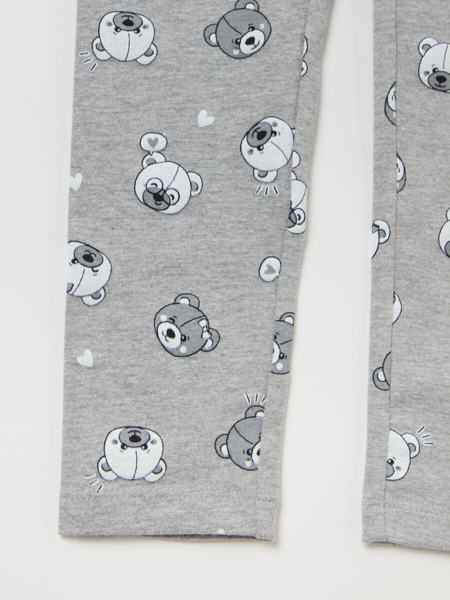 Printed stretch cotton leggings_3