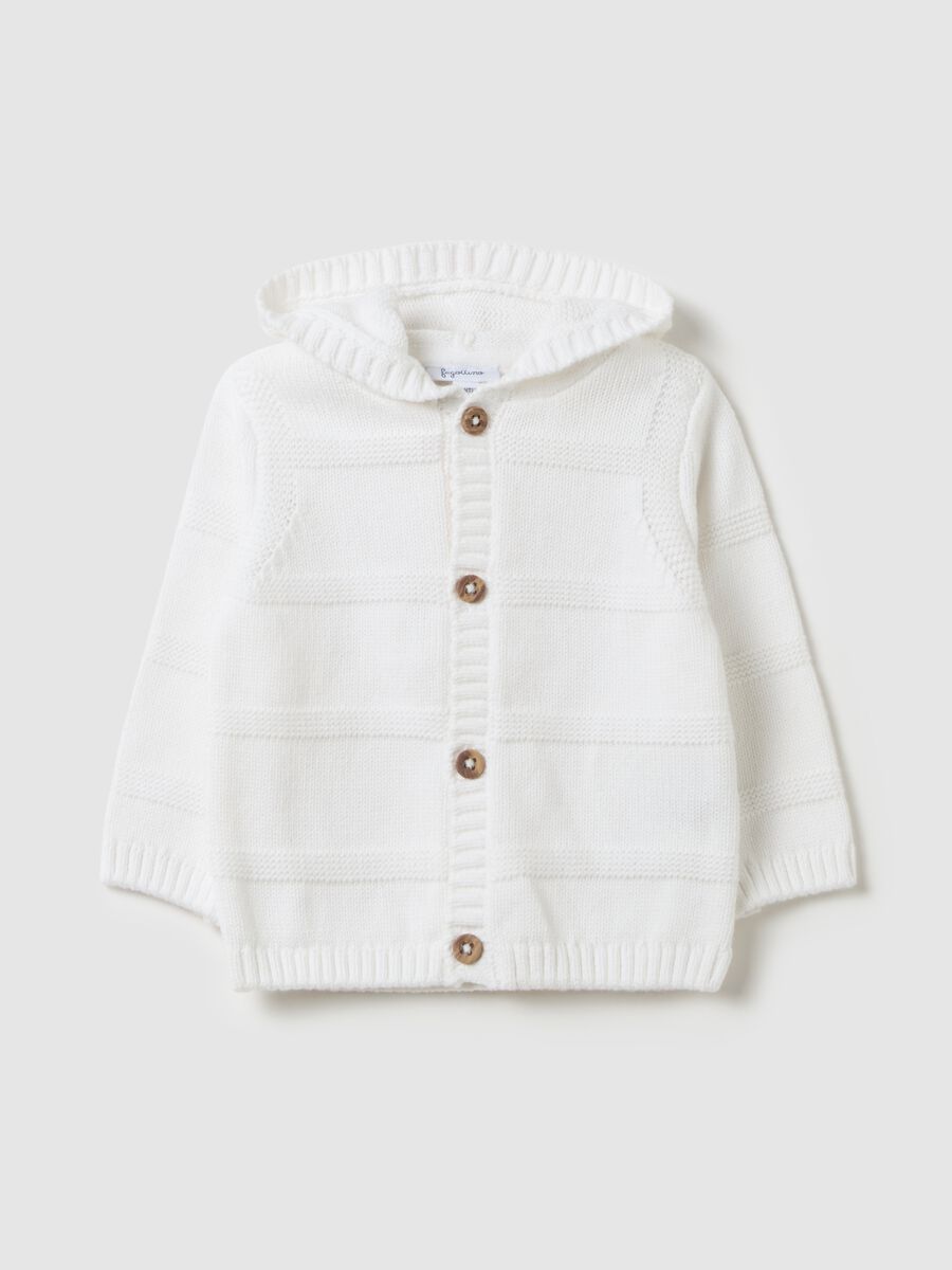 Cotton cardigan with hood_0
