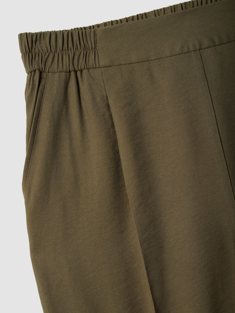 Green Viscose Blend Trousers Regular Fit_5