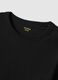T-shirt nera a maniche lunghe in puro cotone regular fit_5