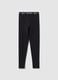 Leggings in cotone stretch con stampa logo _4