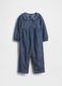 Blue denim baby romper_0