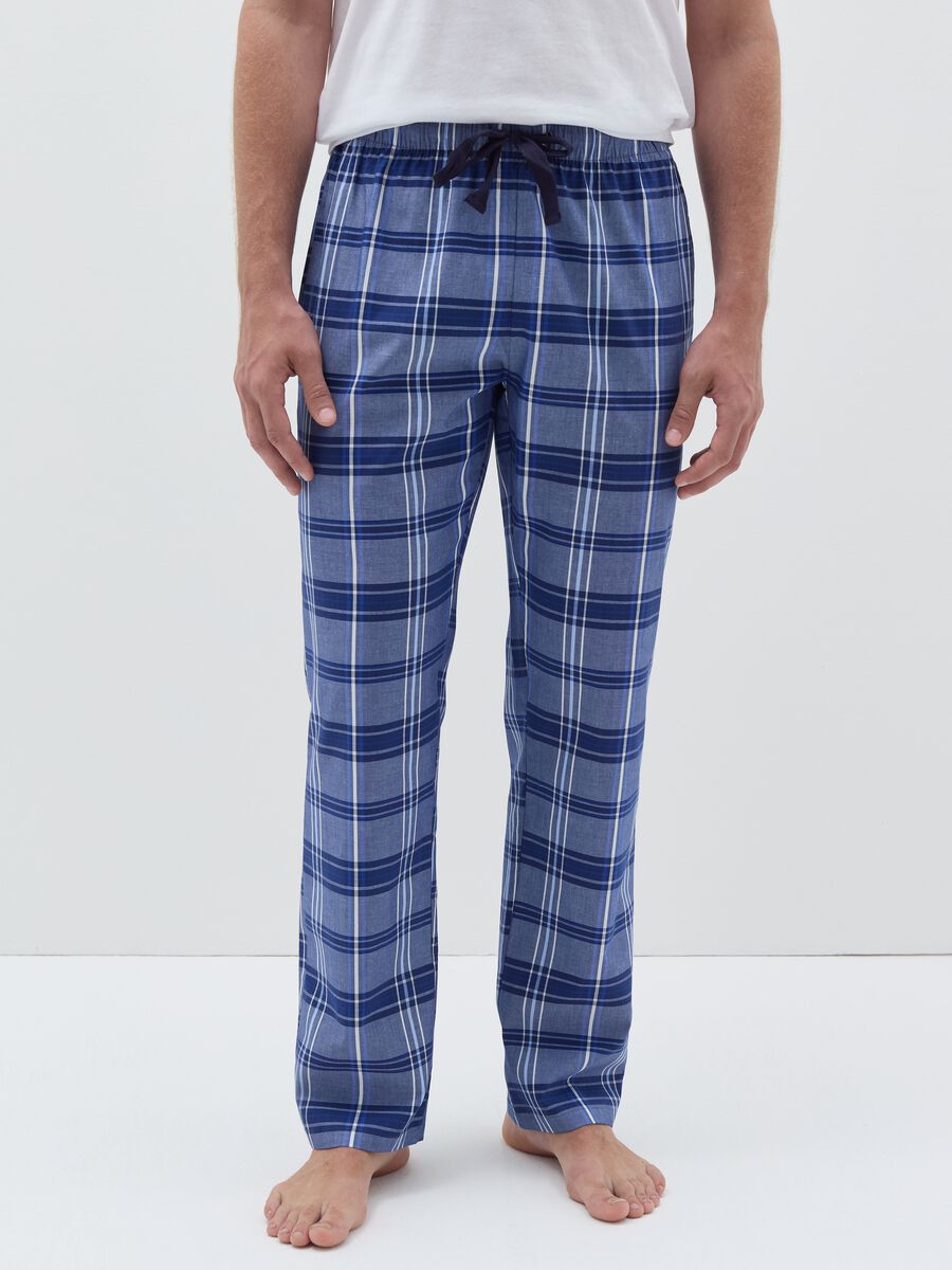 Pantalone pigiama in cotone fantasia_1