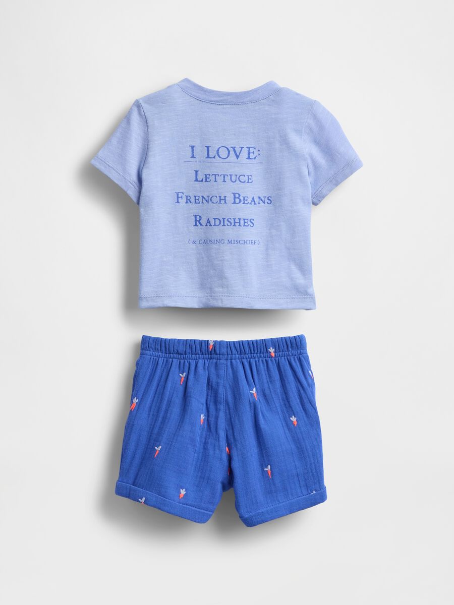 Summer set with blue t-shirt and blue shorts_1