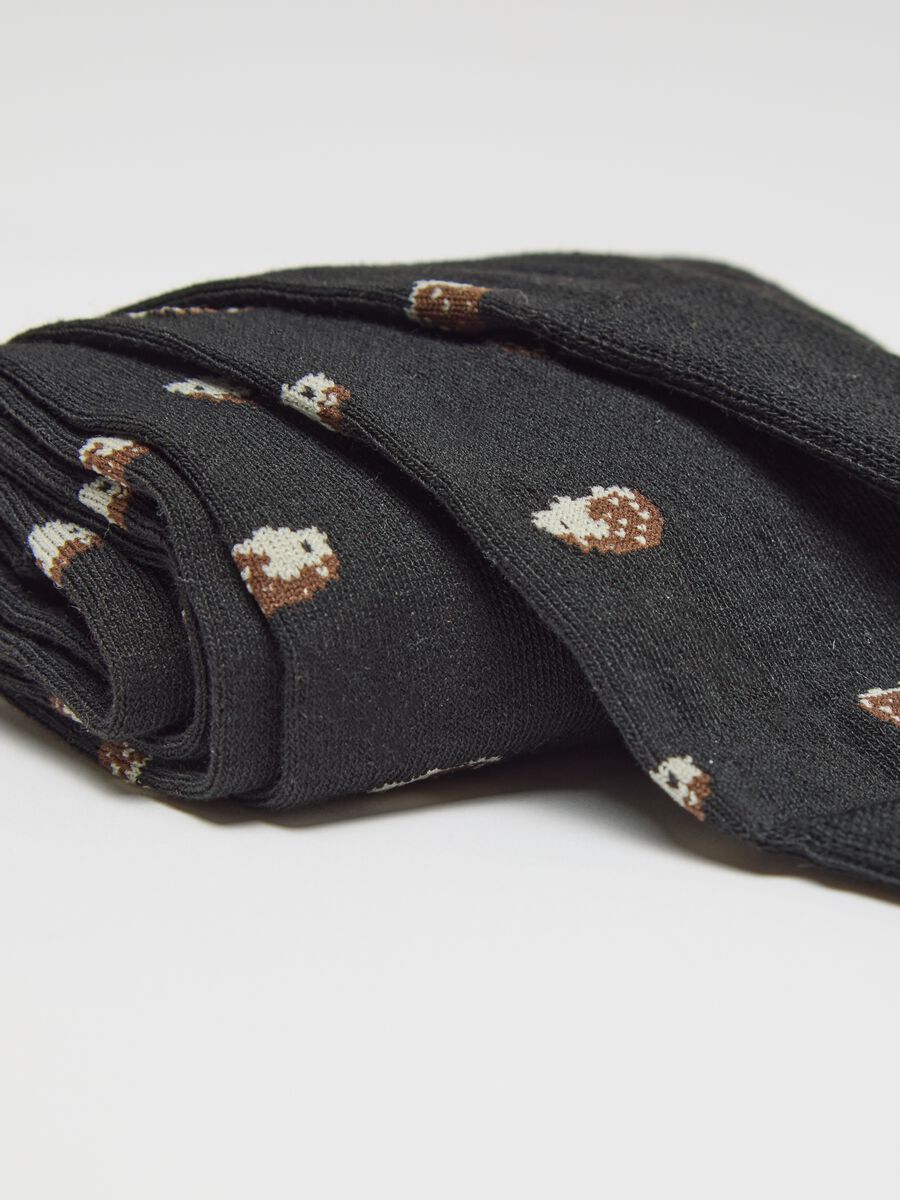 Long stretch viscose socks with design_2