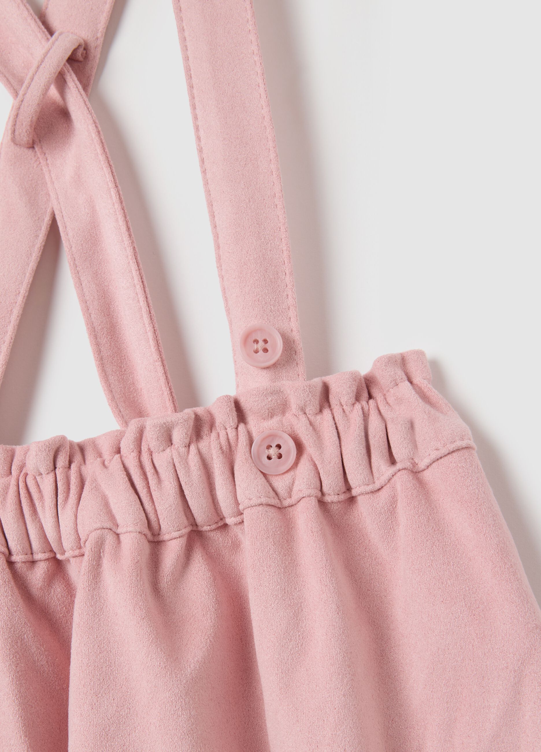 Girl's skirt in pink stretch mixed fabric