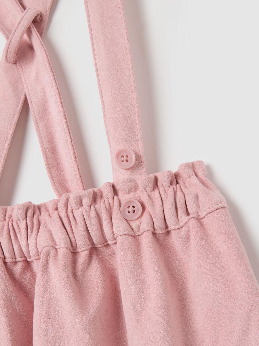 Girl's skirt in pink stretch mixed fabric_2