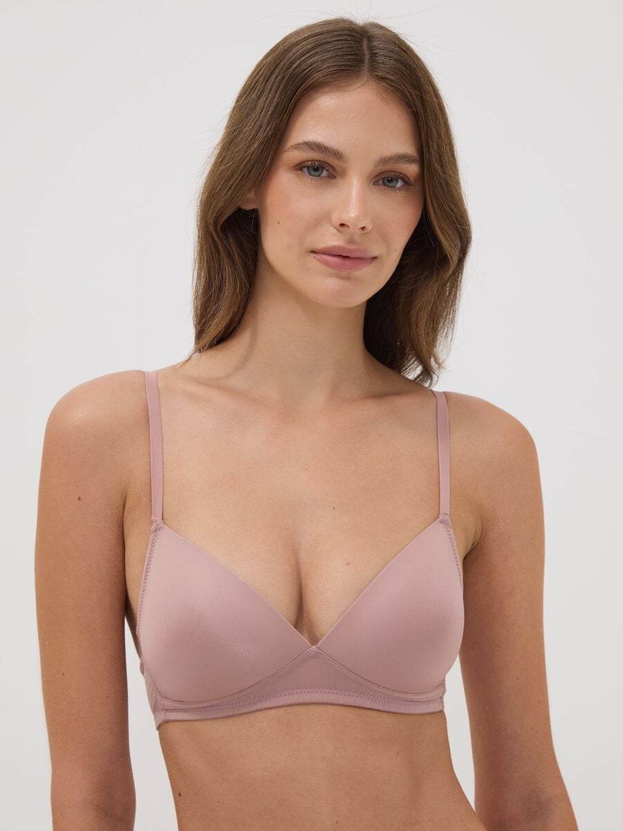 Reggiseno rosa imbottito in tessuto elasticizzato_0
