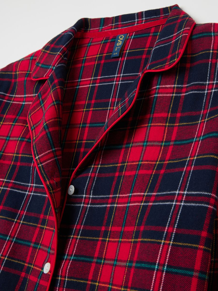 Long flannel pyjamas with tartan pattern_5