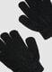 Black stretch-fabric gloves with shimmer threads_1