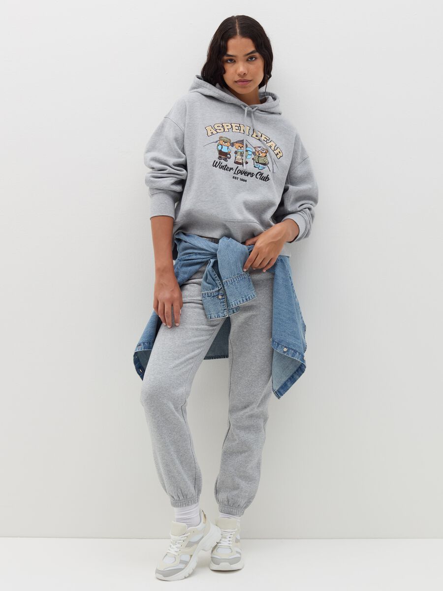 Fleece joggers with drawstring_1