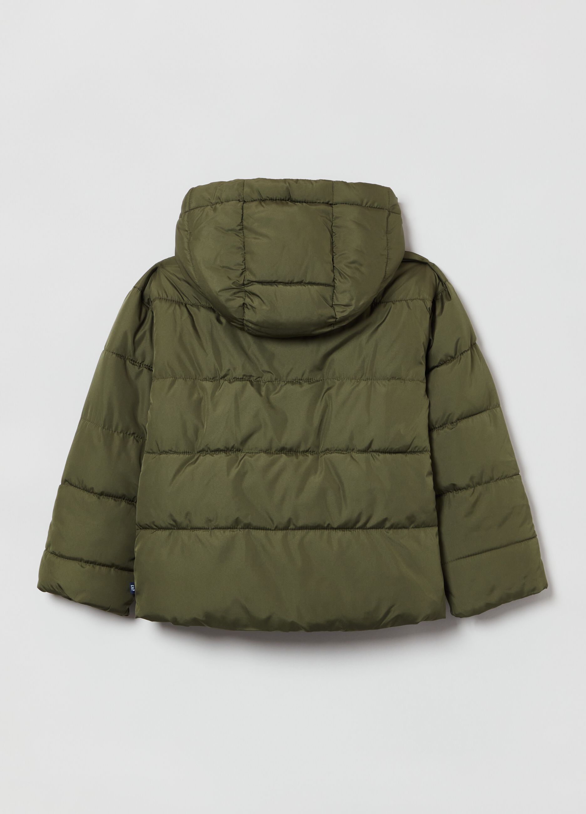Piumino full-zip con cappuccio