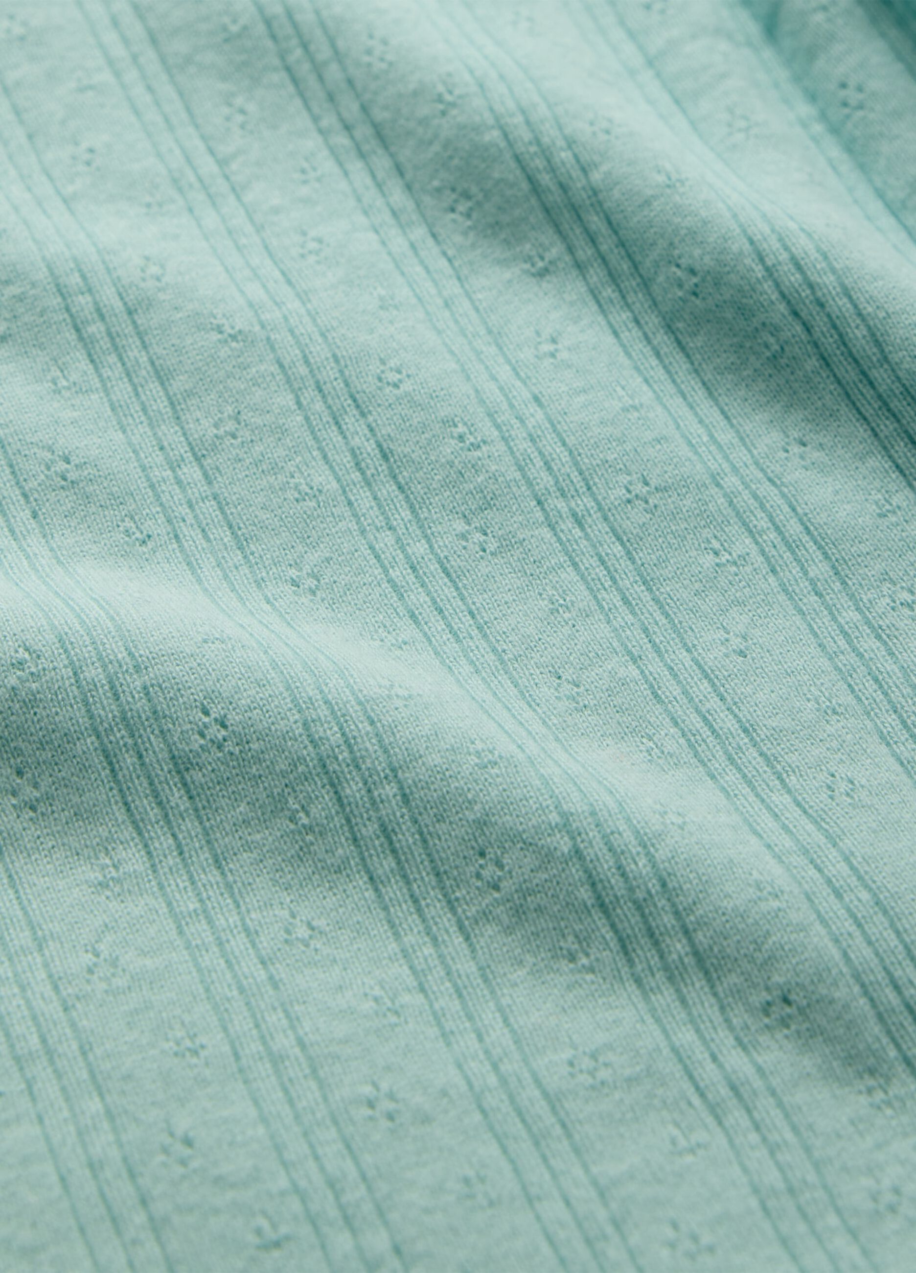 Light Green Ribbed T-shirt