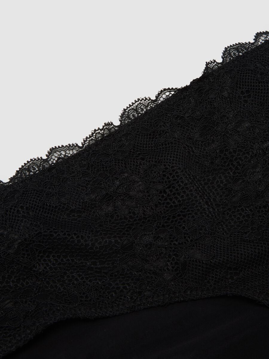 Black briefs in pure cotton and lace_5