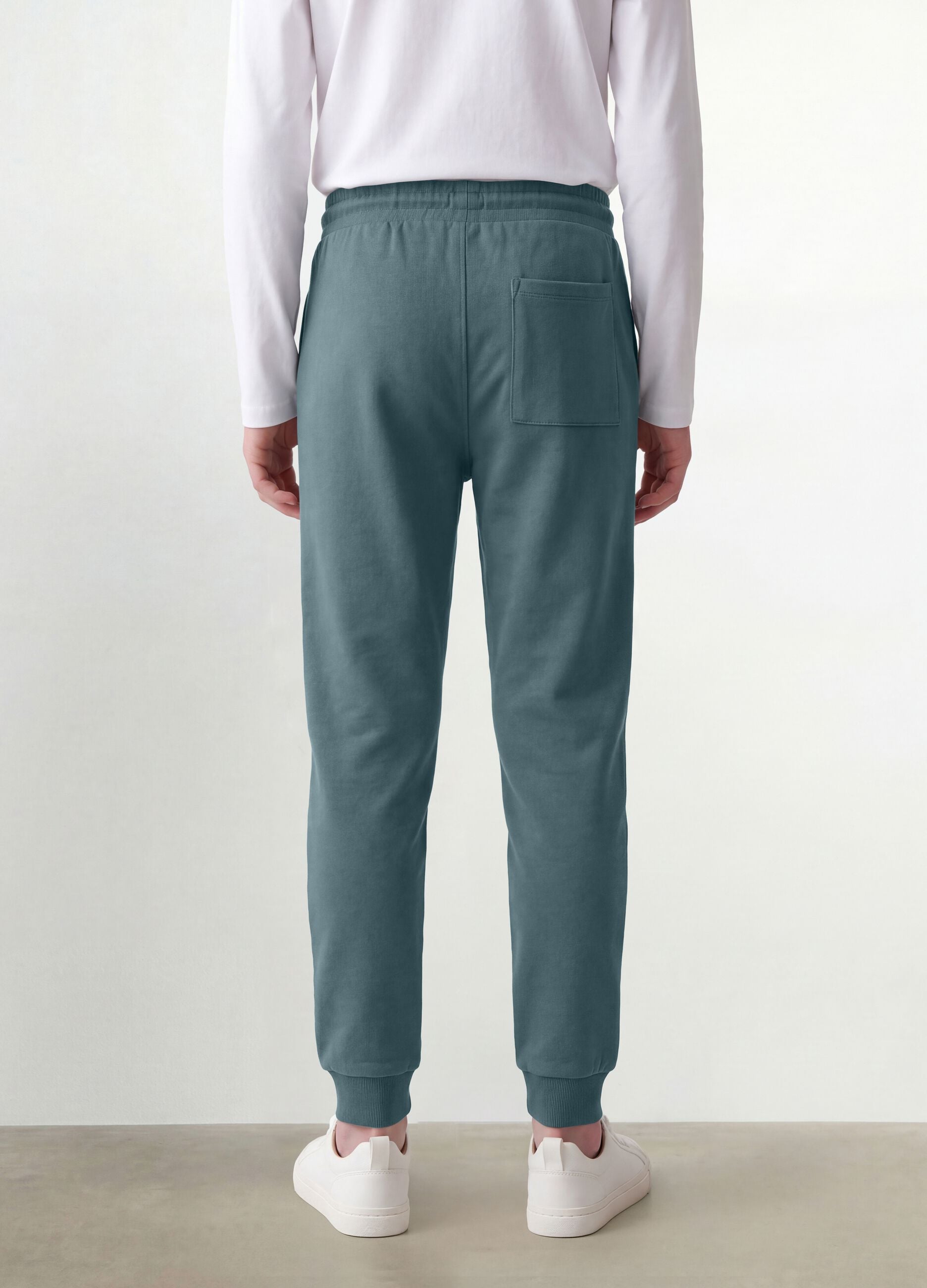 Blue organic cotton joggers