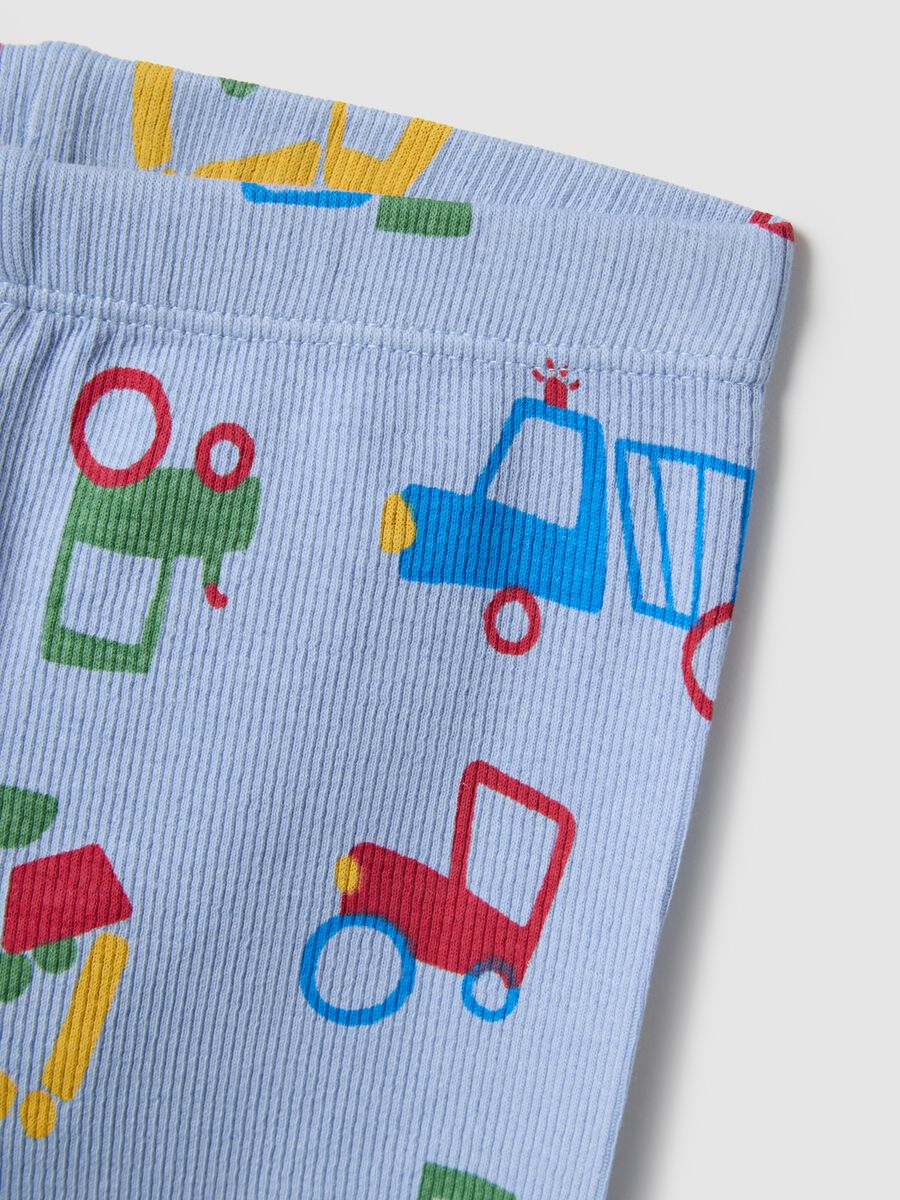 Multicoloured regular fit baby pyjamas in cotton blend with print_2