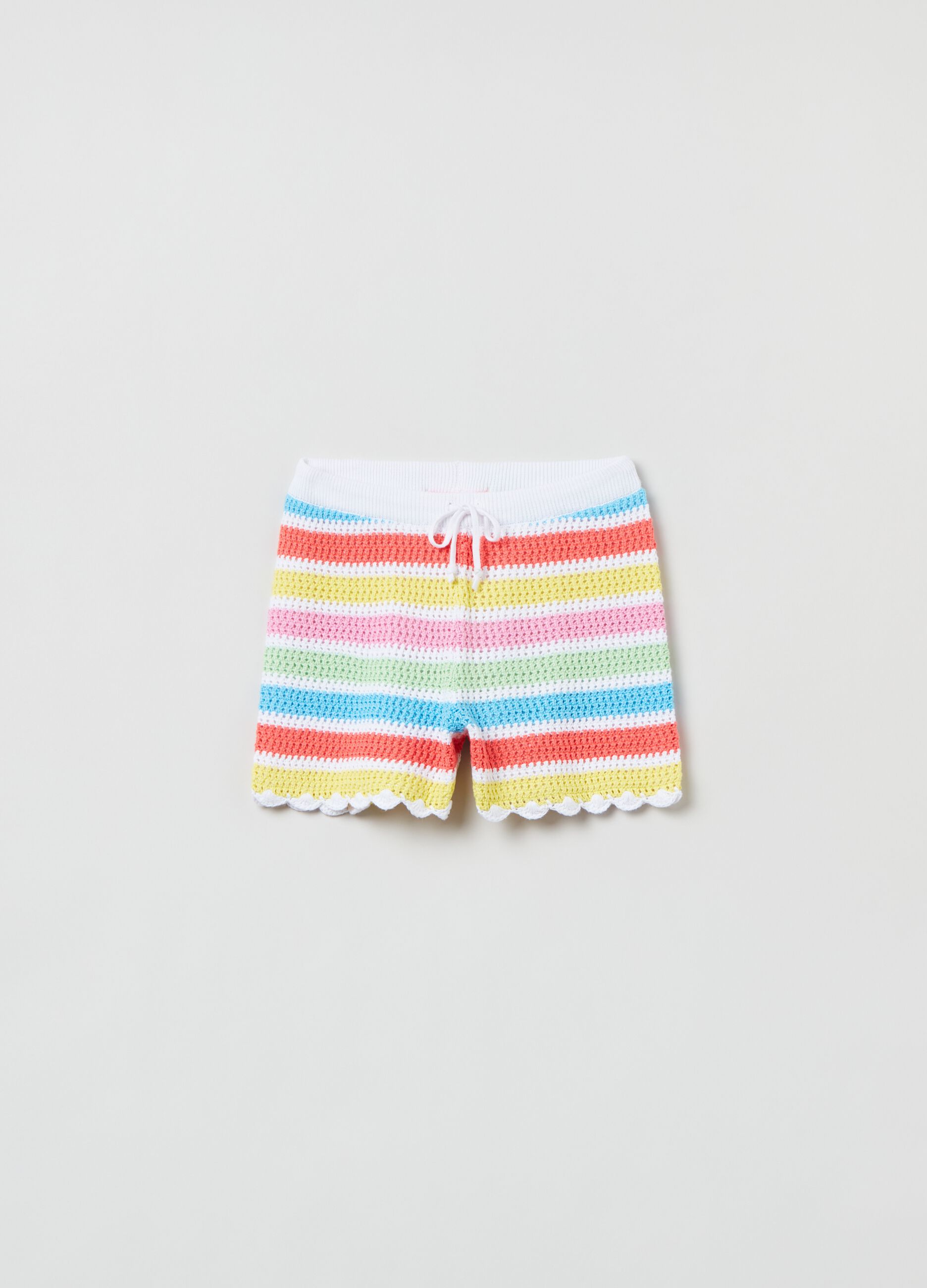 Shorts crochet a righe Love Therapy_0