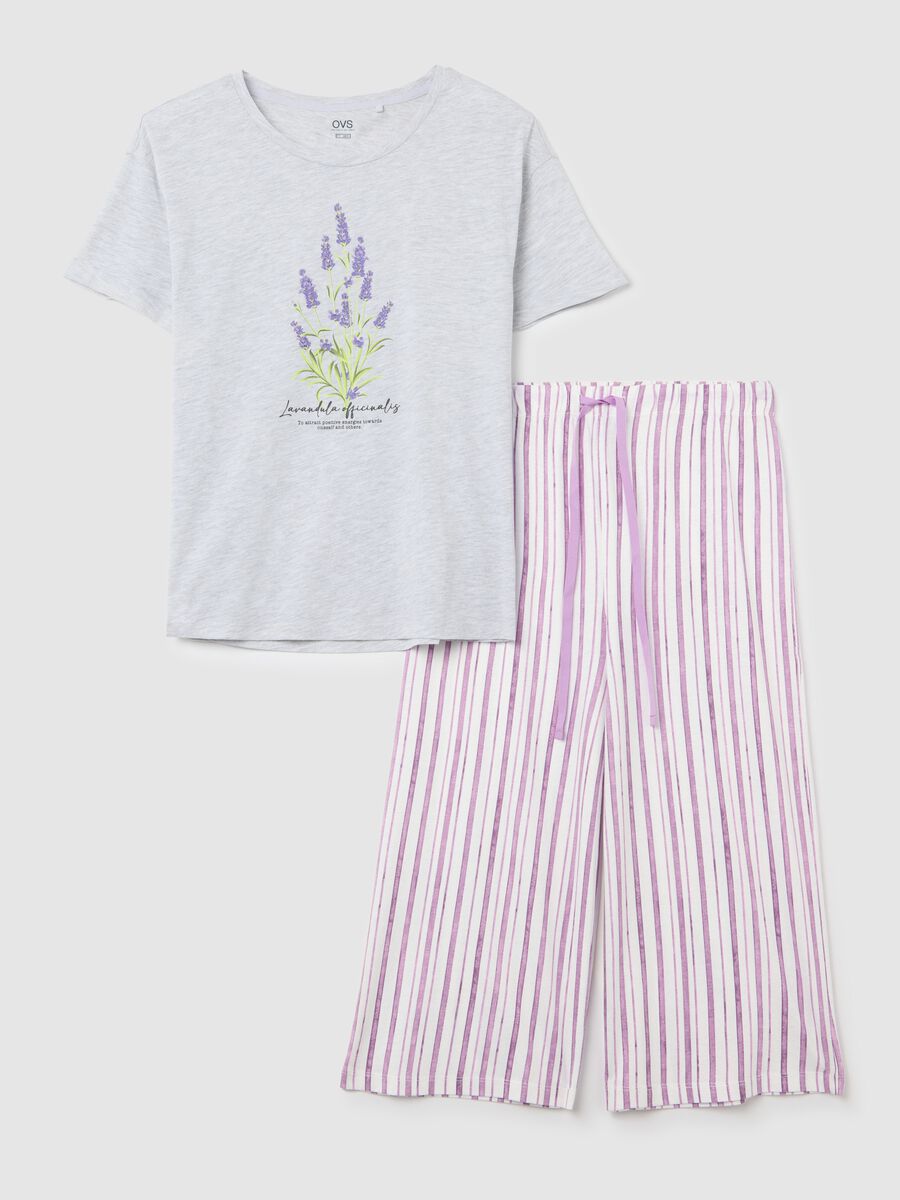 Short pyjamas with lavender print_4