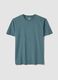 T-shirt verde a maniche corte in puro cotone_0