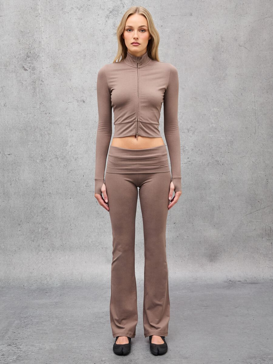 Fitted Full-Zip Mocha _4