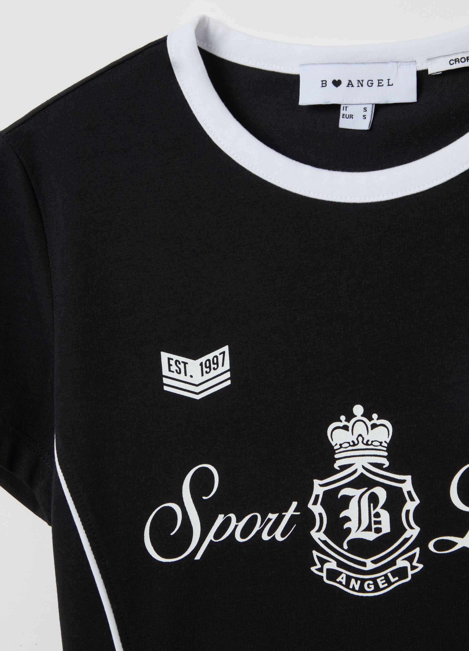 Cropped T-shirt with print