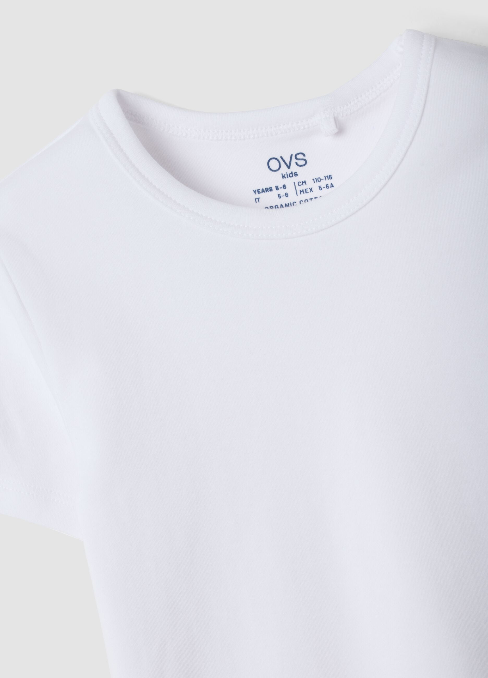 2-pack of white crew-neck T-shirts in pure organic cotton