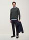 Grey slim-fit stretch twill chino trousers_0