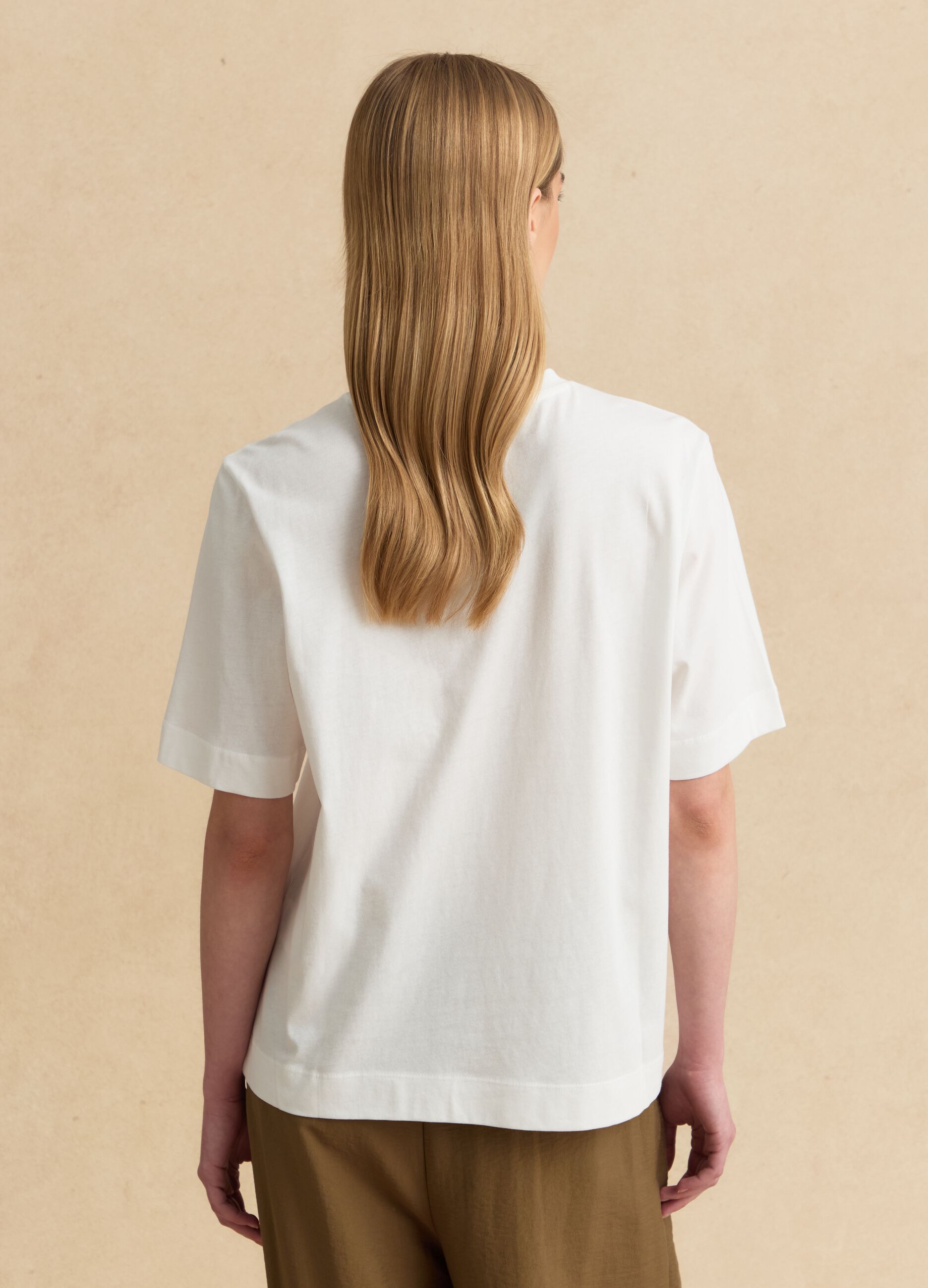 White pure cotton T-shirt