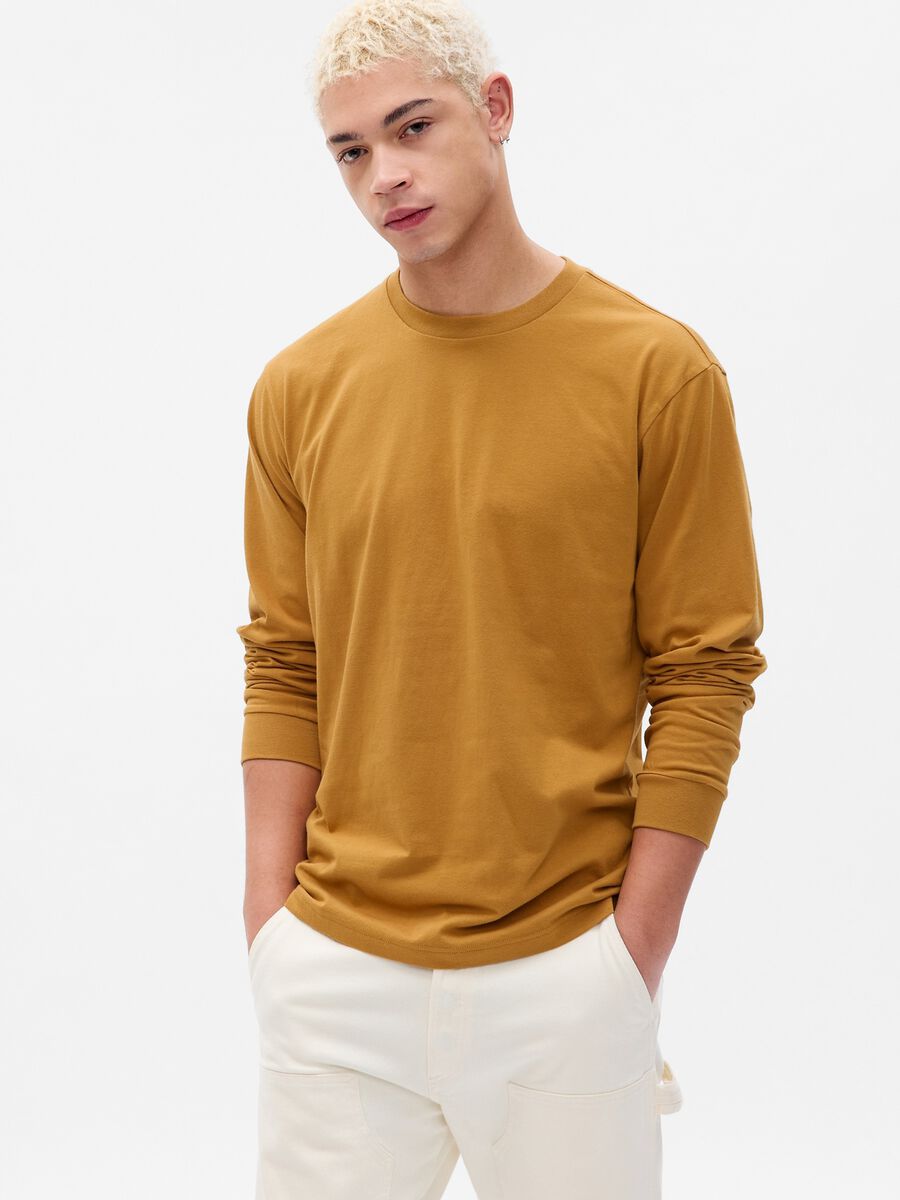 T-shirt a maniche lunghe in cotone bio_0