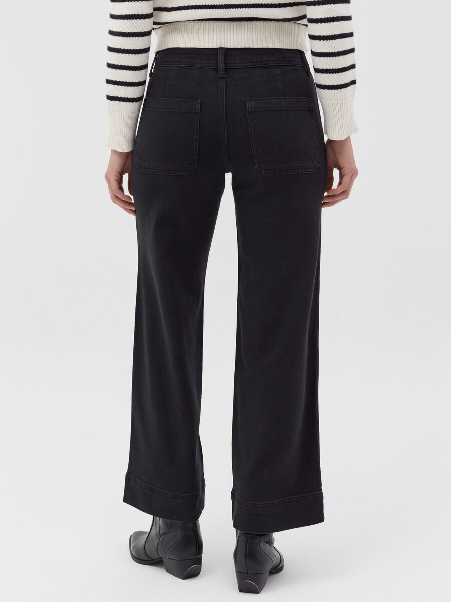 Flare-fit high-rise culotte jeans_3