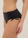 Black stretch bikini bottoms with ruched detailing_3