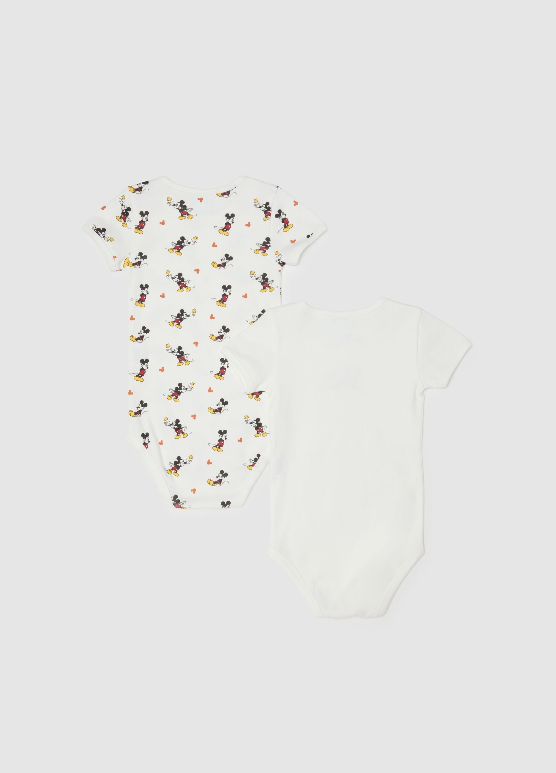 Set bipack body da neonato in puro cotone bianco