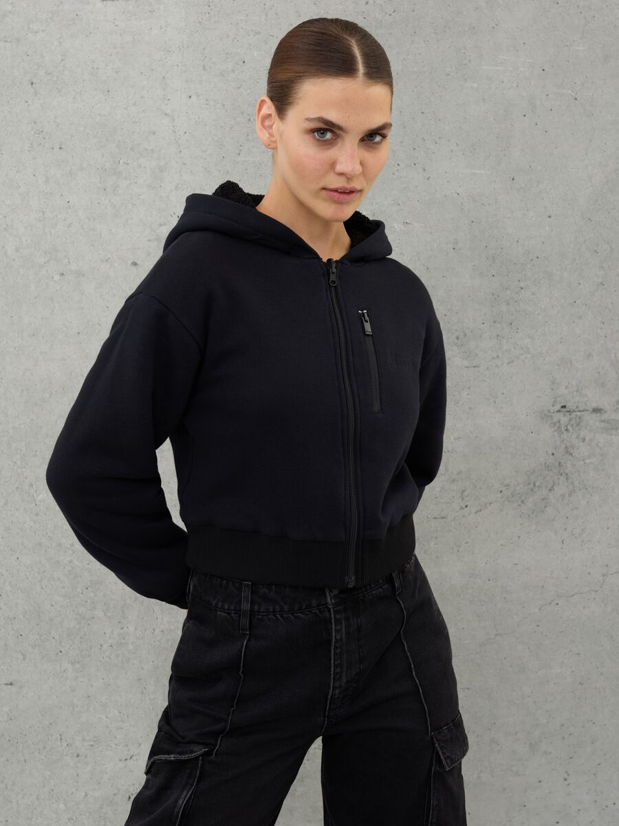 Teddy Zip Hoodie Grey Mélange_0