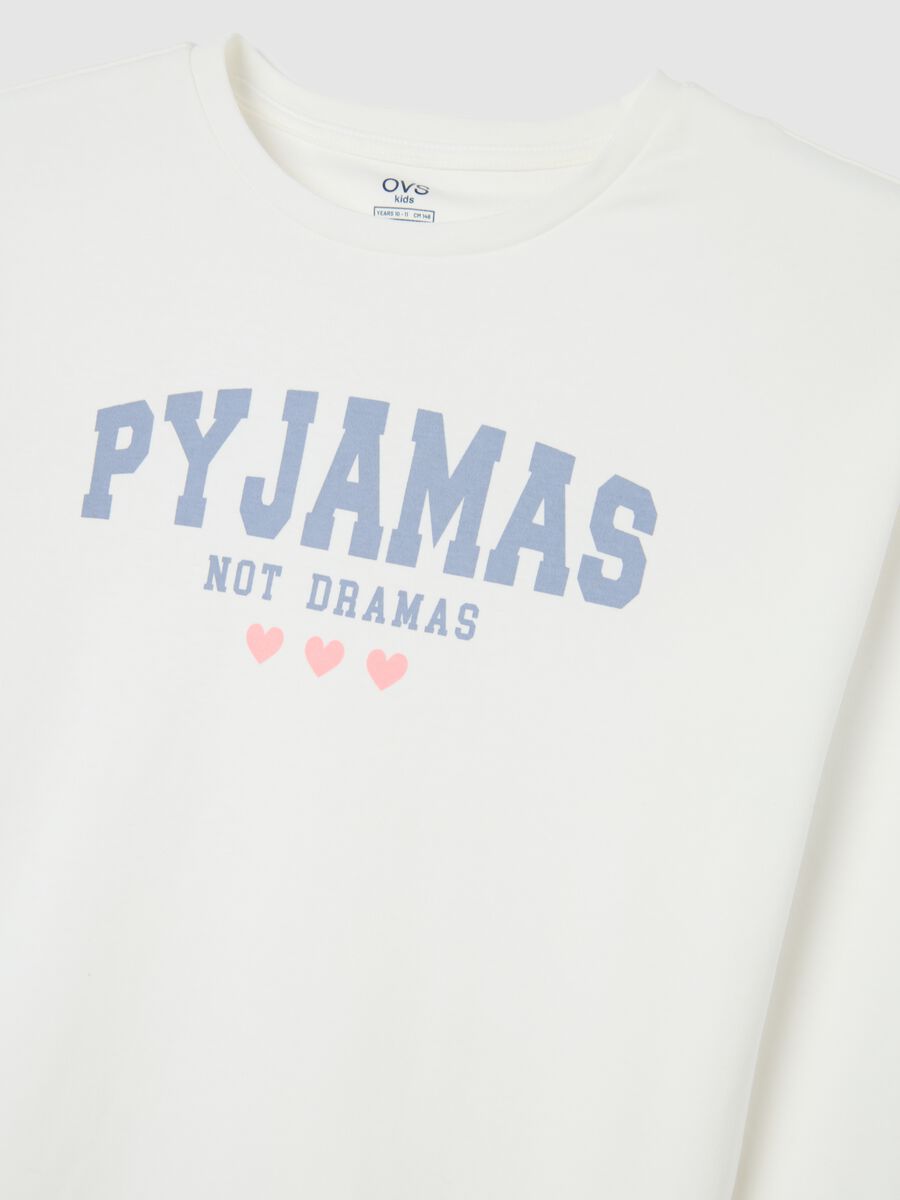 Girls' multicolour regular fit pure cotton pyjamas_2