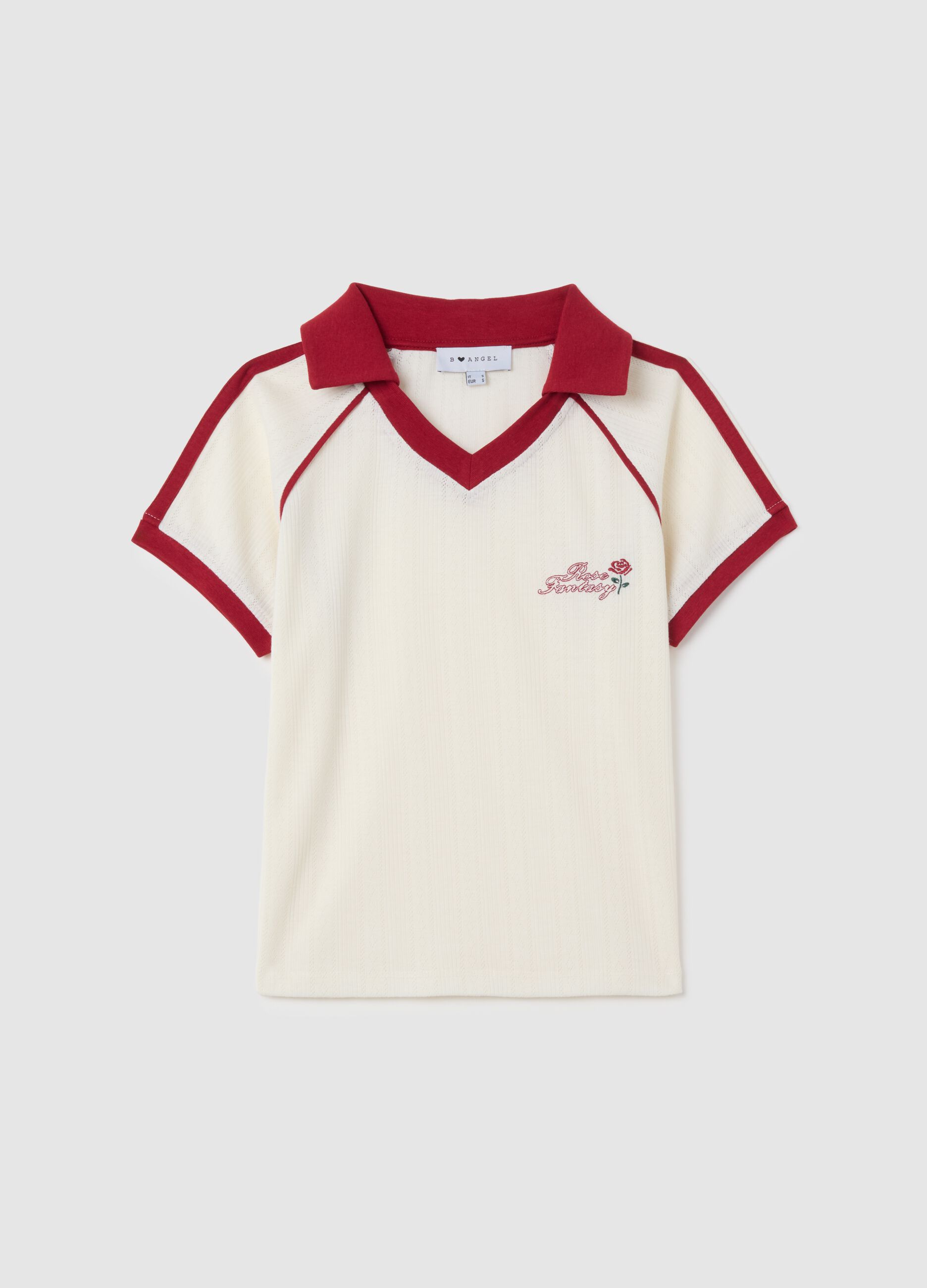 Mixed Polo with Multicolour Embroidery