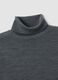 Maglia grigio melange dolcevita in pura lana merino_1
