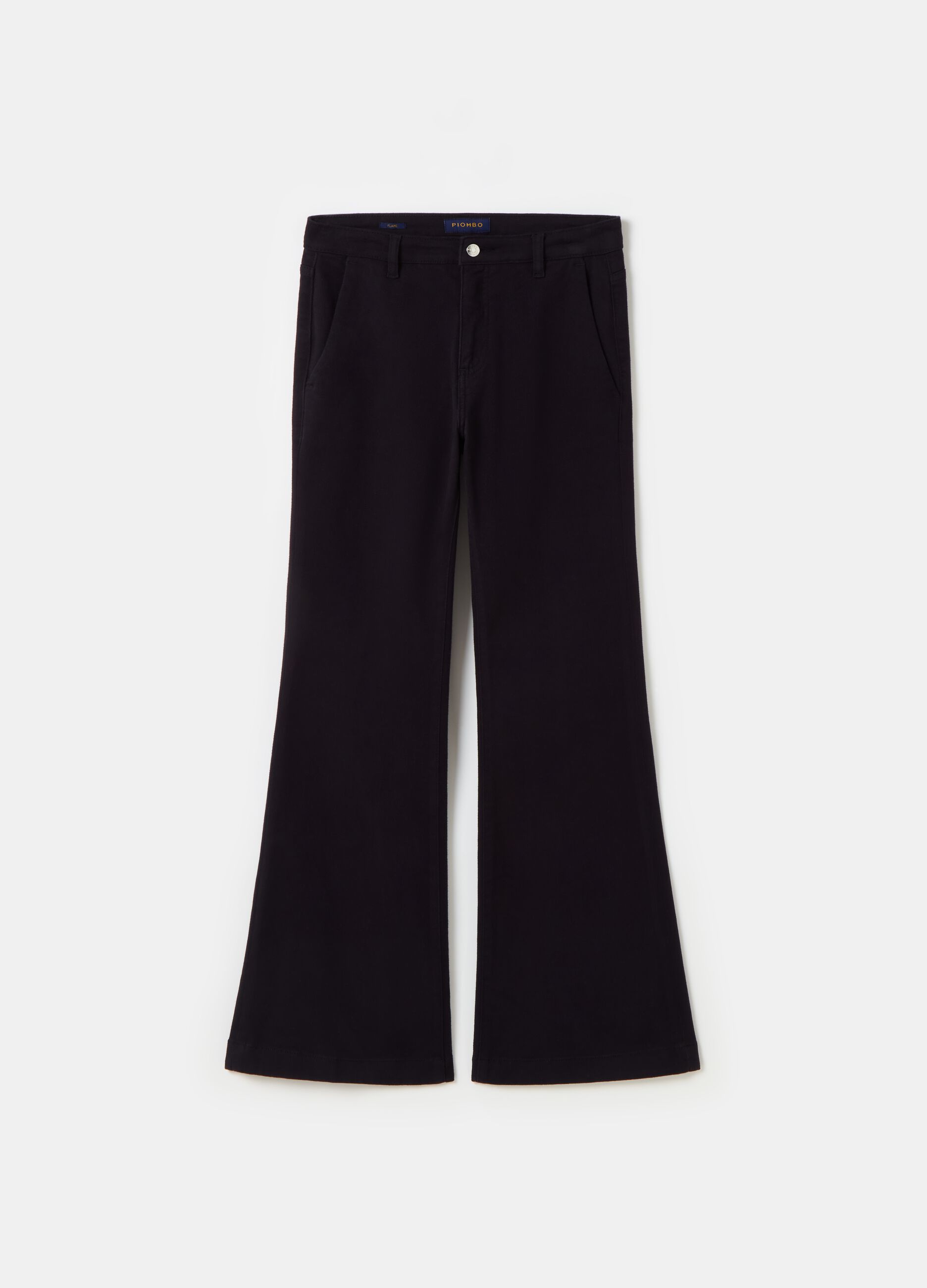 Jeans chino flare fit in cotone stretch