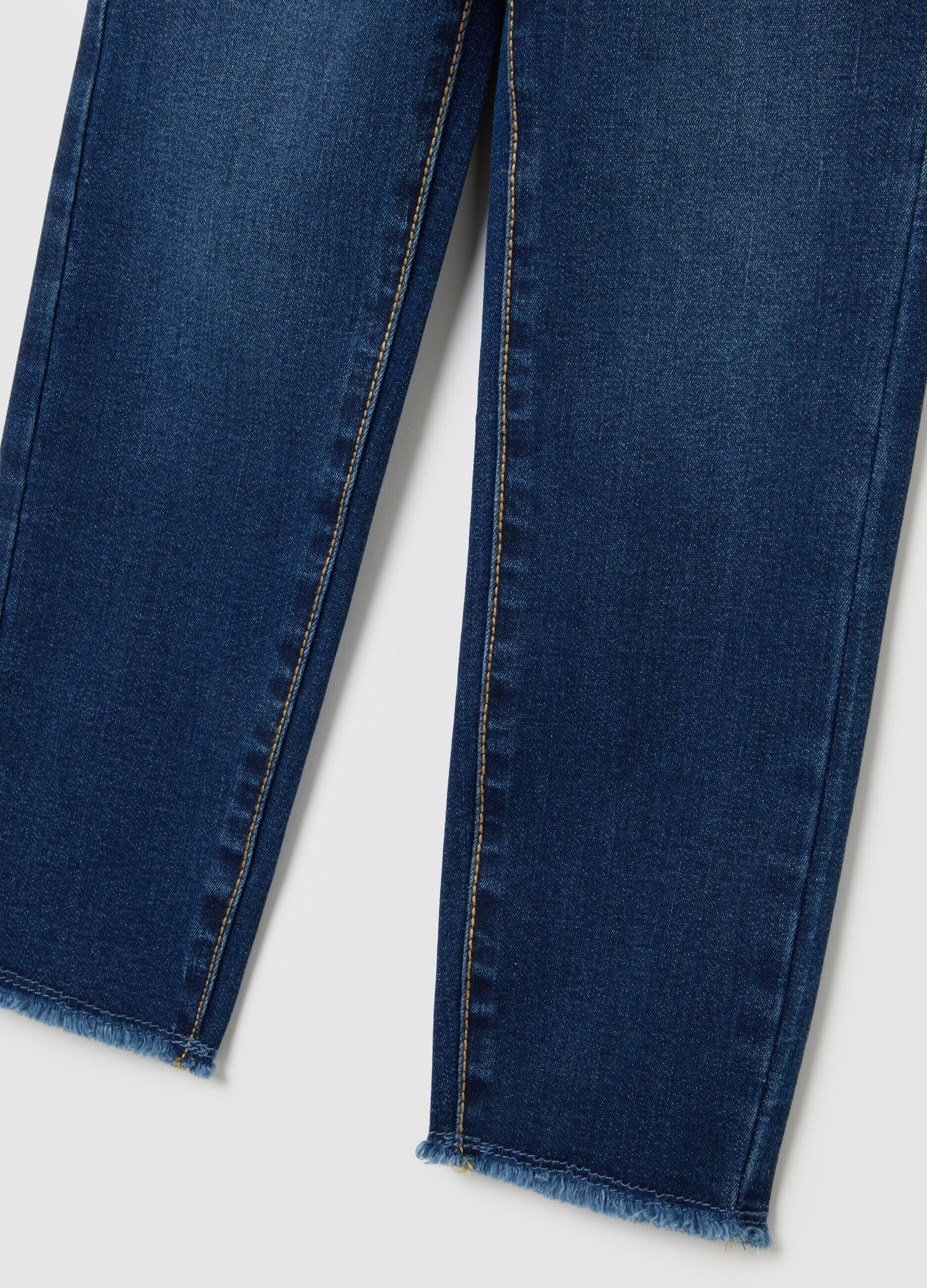 Girls' blue denim skinny fit jeggings
