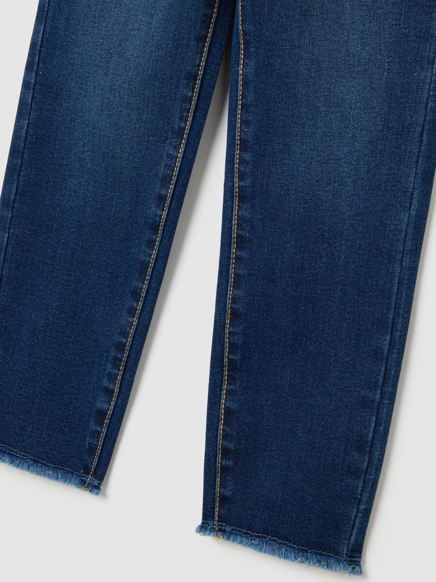 Girls' blue denim skinny fit jeggings_3