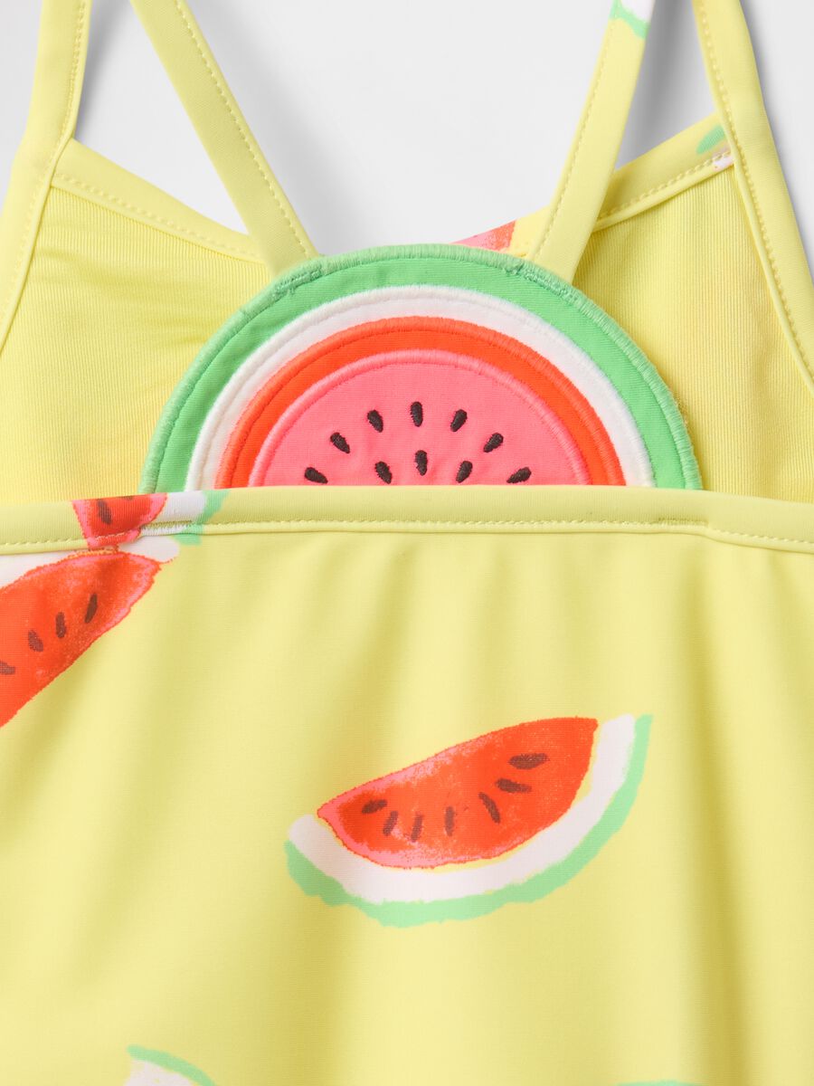 Yellow one-piece swimsuit with watermelon print GAP Kids_2