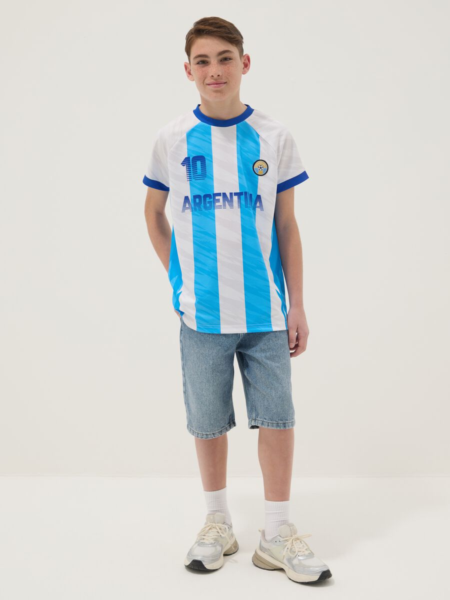 Blue denim cotton-blend boys&rsquo; shorts, regular fit_0