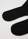 Black Stretch Fabric Socks_1