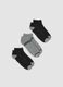 3-pack of black and grey organic stretch cotton ankle sports socks_0
