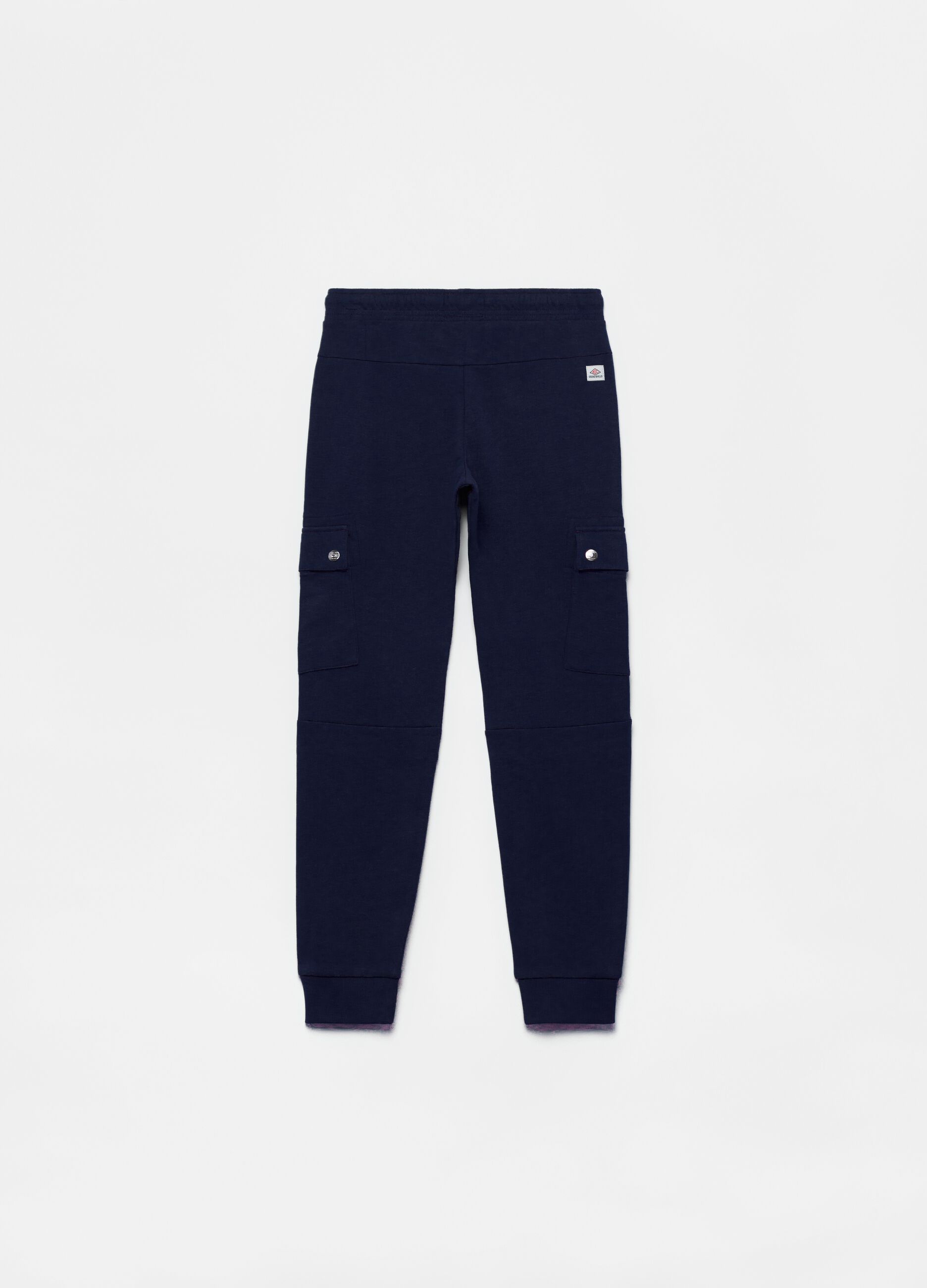 Solid colour cargo joggers with pockets
